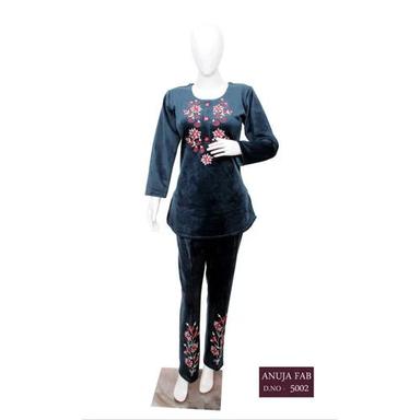 Multicolor Ladies Woolen Embroidered Co Ord Set