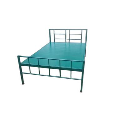 Blue Mild Steel Plain Cot Bed