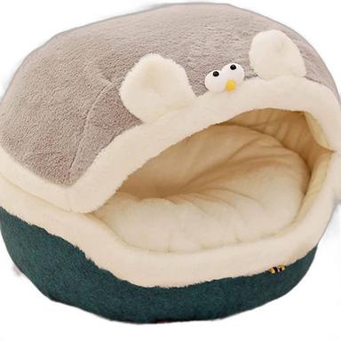 Grey Hut Soft Padded Cat Bed