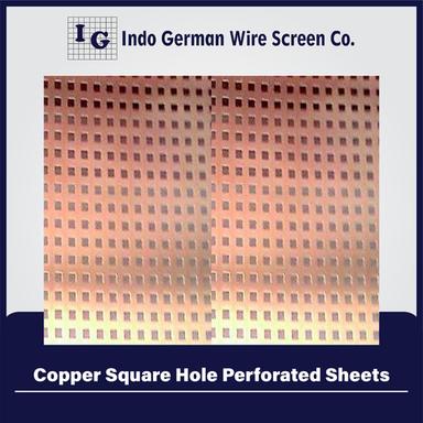 Copper Square Hole Perforated Sheets