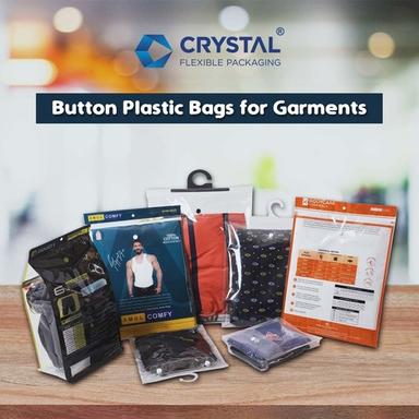 Customize Button Plastic Bags For Garments