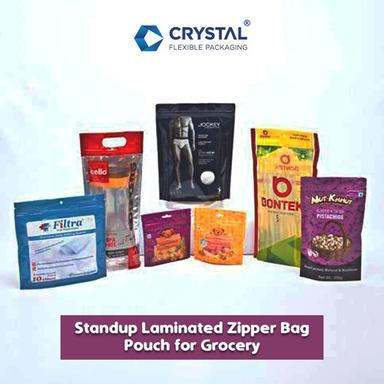 Customize Standup Laminated Zipper Bag Pouch For Grocery