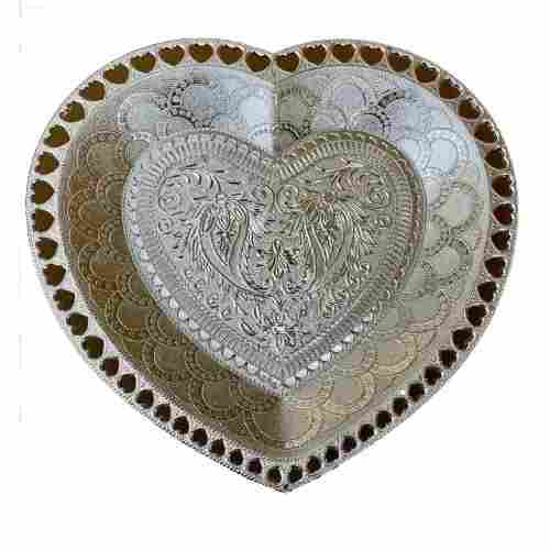 Heart Silver Plated Plastic Bowl