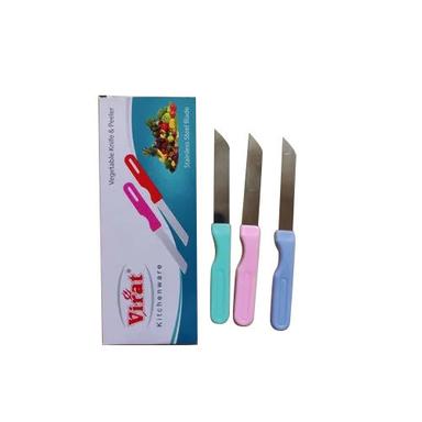 Silver Plastic Handle Kitchen Knife