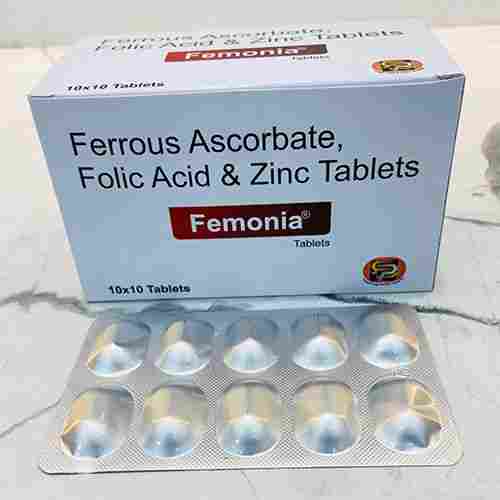 Ferrous Ascorbate Folic Acid And Zinc Tablets