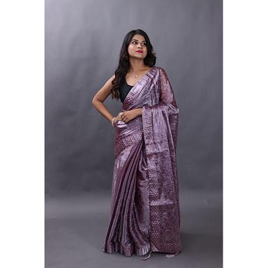 Casual Shiny Purple Designer Saree