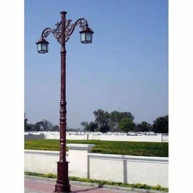 Brown Cast Iron Outdoor Lamp Post