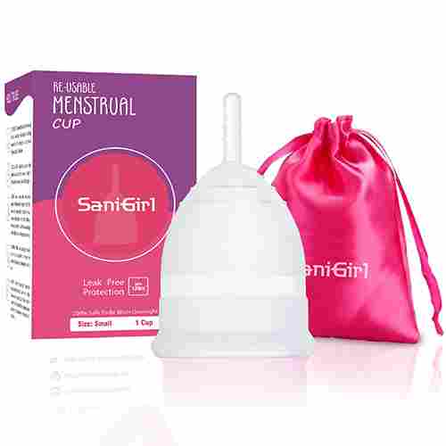 White Small Re-Usable Menstrual Cup