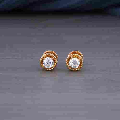 0.620Ct Genuine Lab Grown Diamond Stud Earrings in 18k Yellow Gold DEF / VVS-VS