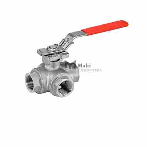 1415 3 Ways Ball Valve With Iso Mounting Pad - Female Bsp Ends