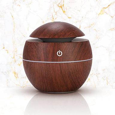 Brown Katharos Ultrasonic Wooden Globe Aroma Humidifier