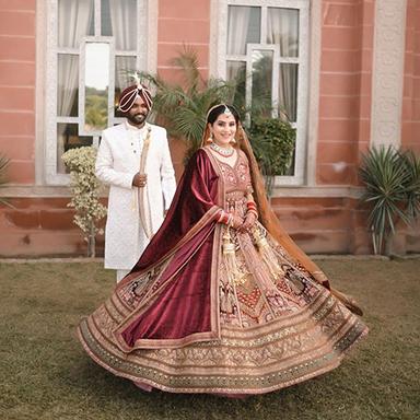 Stylish Bridal Lehnga And Sherwani