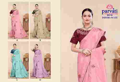 Shimmer silk Designer Saree For Wedding Function-16936