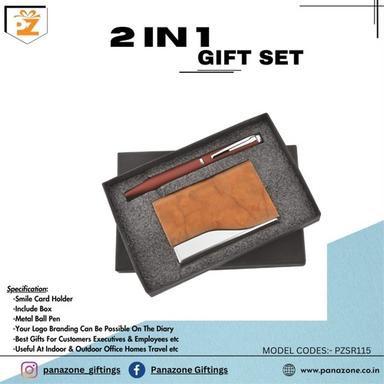 Brown Pen Cardholder 2 In 1 Gift Set PZSR115