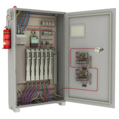 Grey Electrical Cabinet Fire Suppression System