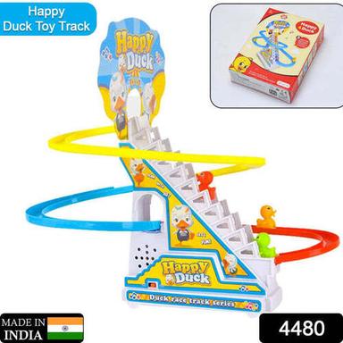 DUCKS CLIMB STAIRS TOY ROLLER COASTER ELECTRIC DUCK CHASING RACE TRACK SET