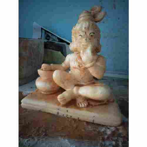 Polished Marble Krishna Statue