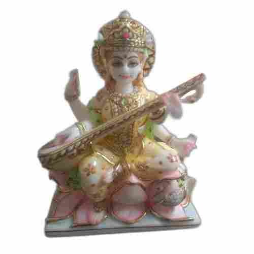 4 Inch Marble Saraswati Statue