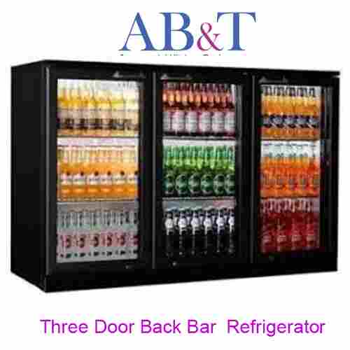 Black Back Bar Refrigerator 3 Door
