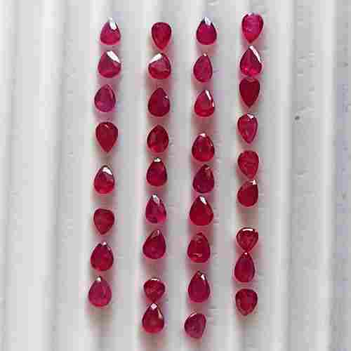 Ruby Glass Filled Cut Gemstone