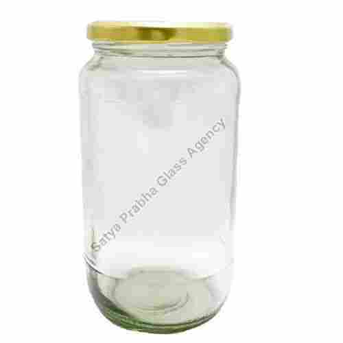 Glass Round Label Jar