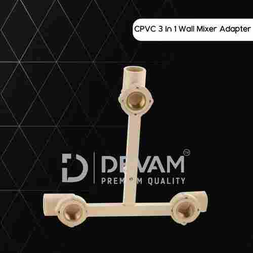Devam CPVC 3 In 1 Mixer Adapter , Cpvc Wall Mixer