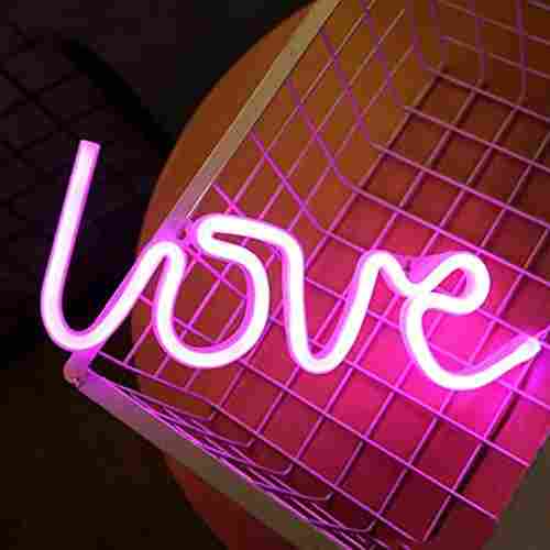HNA GIFTING Neon Love Signs Light LED Love Art Decorative Marquee Sign Wall Decor