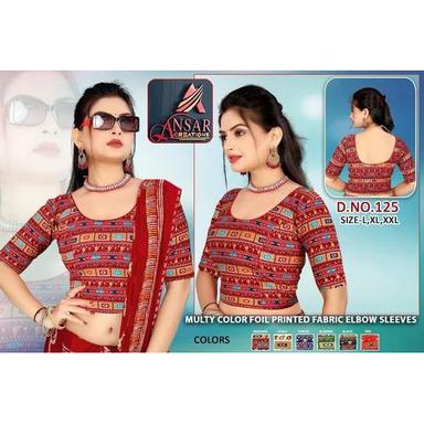 Red Embroidery Stretchable Blouse