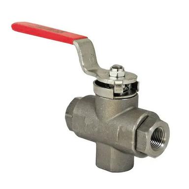 Silver 3 Way Ball Valve