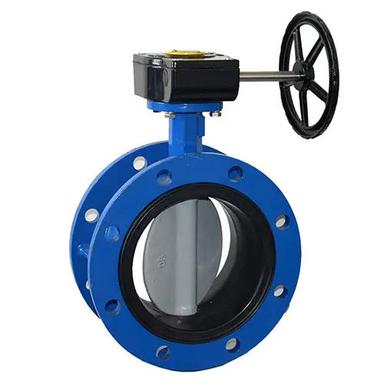 Silver Flanged Butterfly Valve
