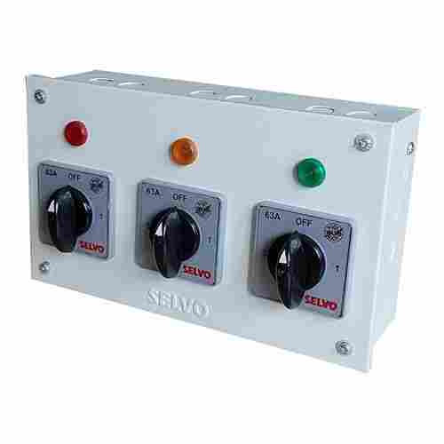 63A Three Phase Neutral (TPN) Phase selector Enclosure (with 1 Pole 3 Ways Rotary switches Fitted and Duly Wired)