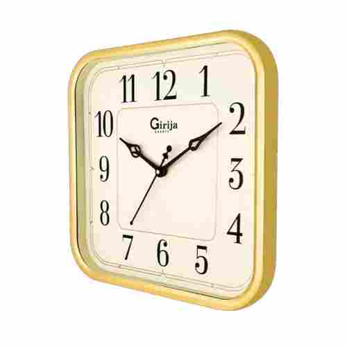 12 inch Golden White Plastic Wall Clock