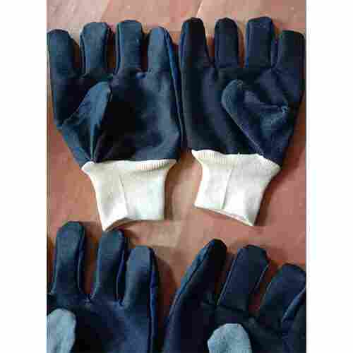 Blue Plain Jeans Safety Gloves