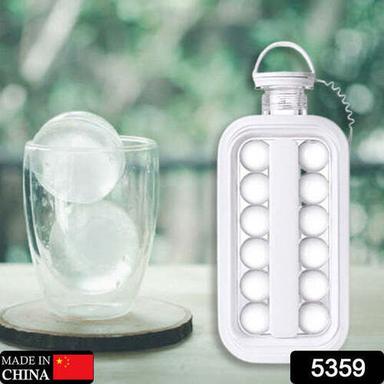 ICE TRAY FOLDABLE ICE CUBE MOLDS WITH LID2 IN 1 ICE BOX ICE CUBE SPEEDER ICE BALL MAKER  (5359)