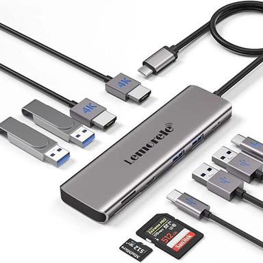 Silver Wavlink Aluminum Usb 3.0 Type C Hub Mini Docking Station For Laptop