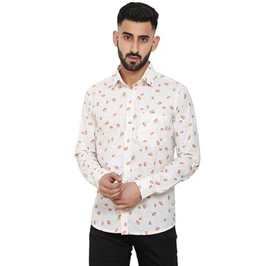 Mens Printed Shirt Collar Style: Button Down