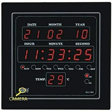 Black 2Mp Ultra Hd  Ajanta Digital Wall Clock Camera