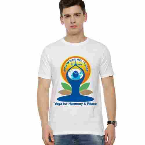 International Yoga Day Printed Cotton T-Shirt