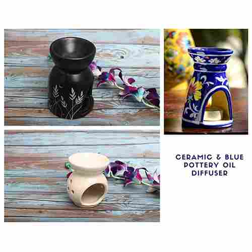 Ceramic and Blue Pottery Oil Diffuser