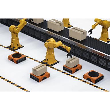 Yellow Automation Robots Factory