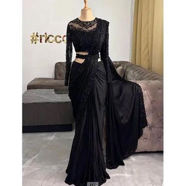 Black Stylish Saree For Party And Wedding Wear