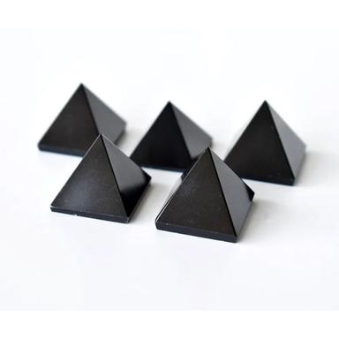 Durable Black Agate Crystal Pyramids