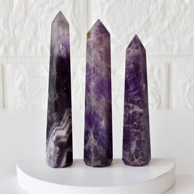 Purple Crystal Amethyst Obelisk Point Tower