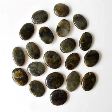 Labradorite Flat Polished Oval Flat Stone For Calming Crystal Size: 1.5 Inches