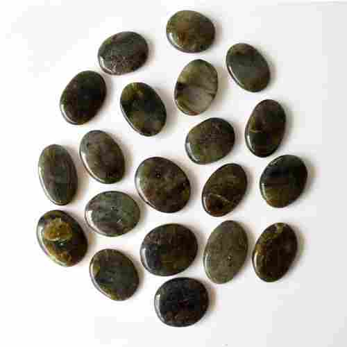 Labradorite Flat Stone, Polished Oval Flat Stone for Calming Crystal, Anxiety Relief