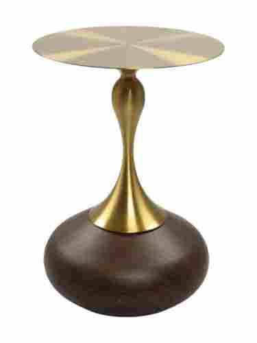 Adhunika Round Design Bedside Table With Marble Top
