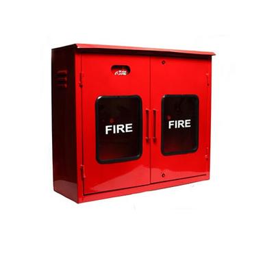 Red Double Door Fire Hose Box