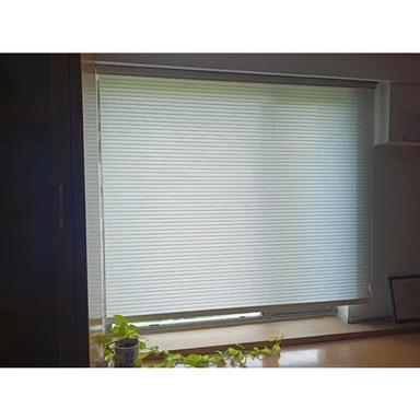Red Pleated Window Blinds