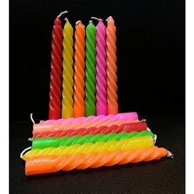 Multicolor Colorful Spiral Candle