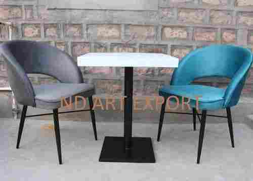 Modern Dining Chair With Single Pole Cafe Table Industrial Dining Set